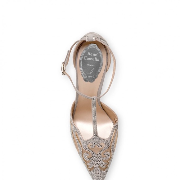 Rene Caovilla Bella Napa Pump Strass 115 New 36.5 - Picture 4 of 8